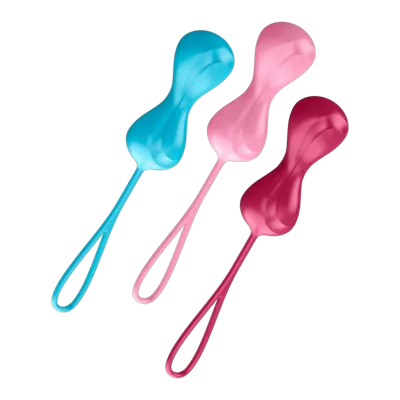 Вагінальні кульки Satisfyer Power Balls (3 пари), діаметр 3,4см, маса 60-76-92г, з кулькою всередині