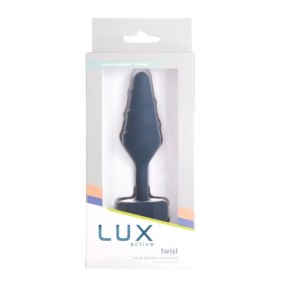 Анальна пробка Lux Active Twist Plug Small Blue (м'яте паковання!!!)