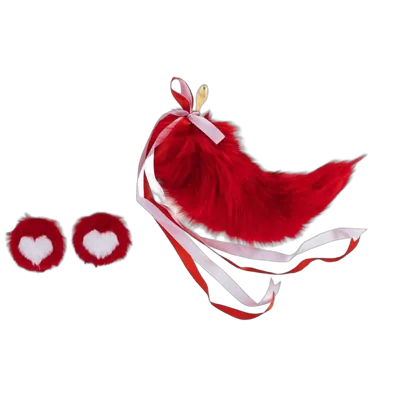 Анальна пробка з хвостом лисиці LOCKINK SEVANDA Red Vixen Set with Pear-shape Plug