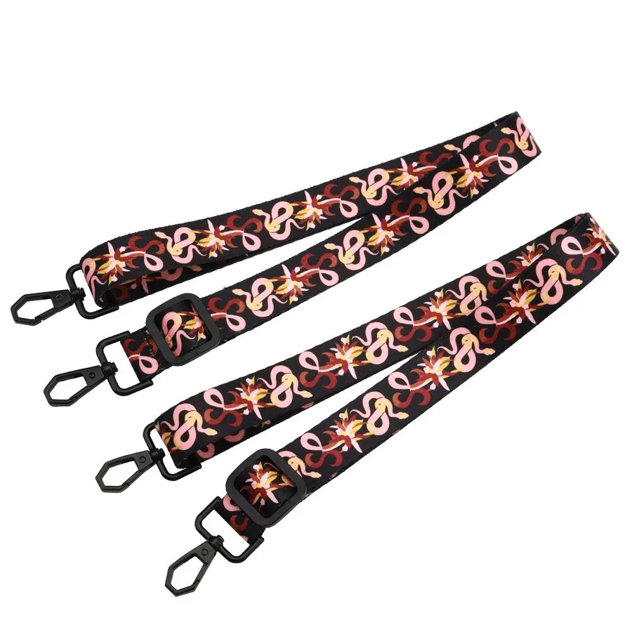 БДСМ-набір LOCKINK The Flowering Serpent Bondage Set, чорний, з малюнком у вигляді змій, 7 предметів