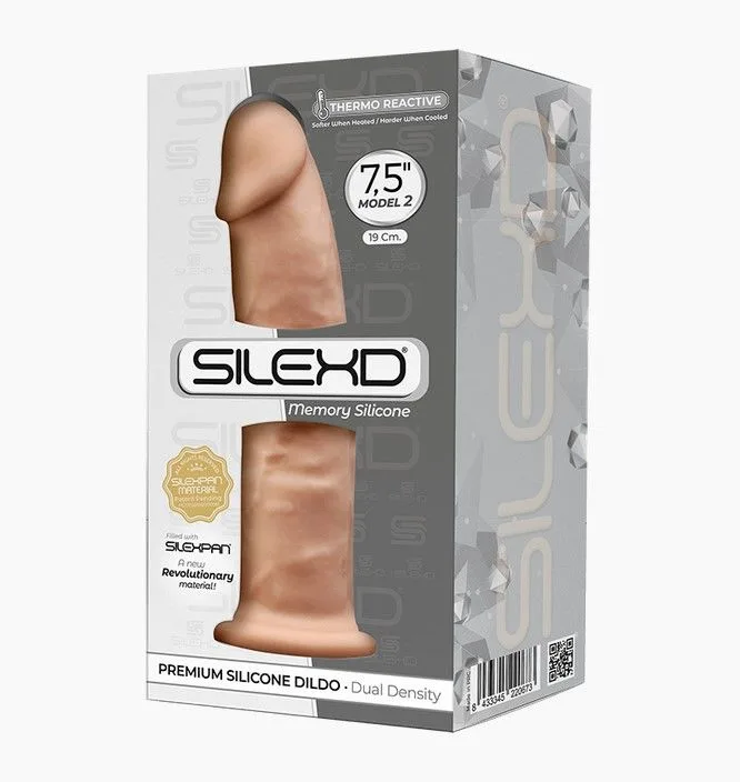 Фалоімітатор SilexD Henry Flesh (MODEL 2 size 7.5in), двошаровий, силікон + Silexpan, діаметр 4,8 см