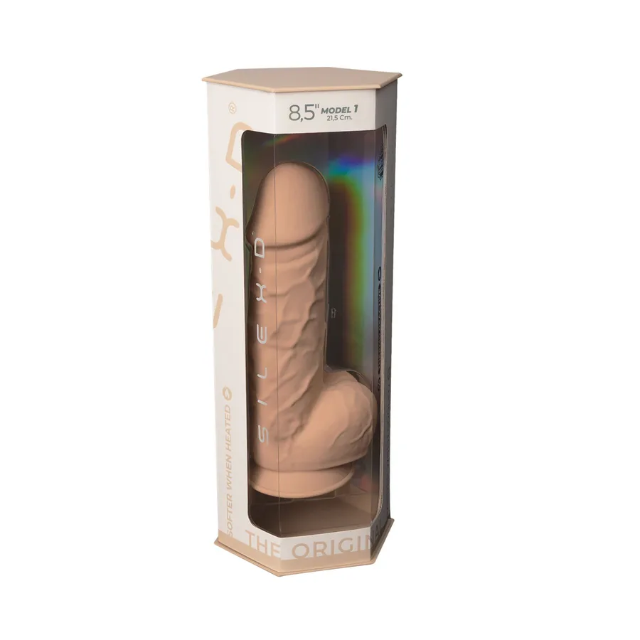 Фалоімітатор SilexD Norman Flesh (MODEL 4 size 8.5in), двошаровий, силікон + Silexpan, діаметр 5 см