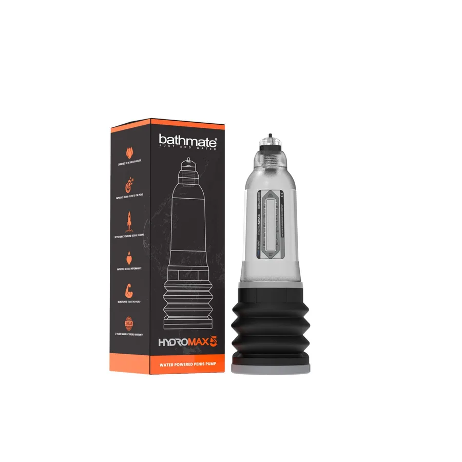 Гидропомпа Bathmate Hydromax 5 Clear, для члена длиной от 7,5 до 12,5 см, диаметр до 4,5 см