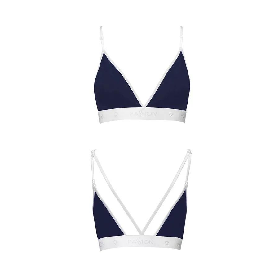 Спортивный топ с двойными бретелями Passion PS007 TOP L, navy blue