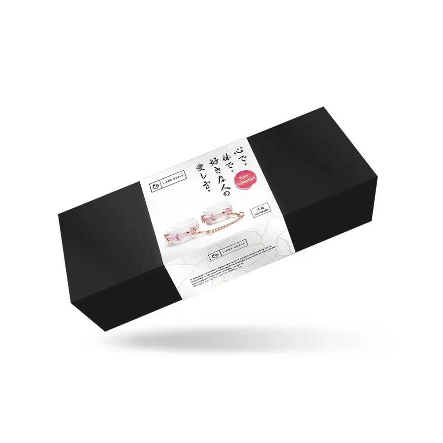 Наручники Liebe Seele White & Pink Fairy Goat Leather Hand Cuffs