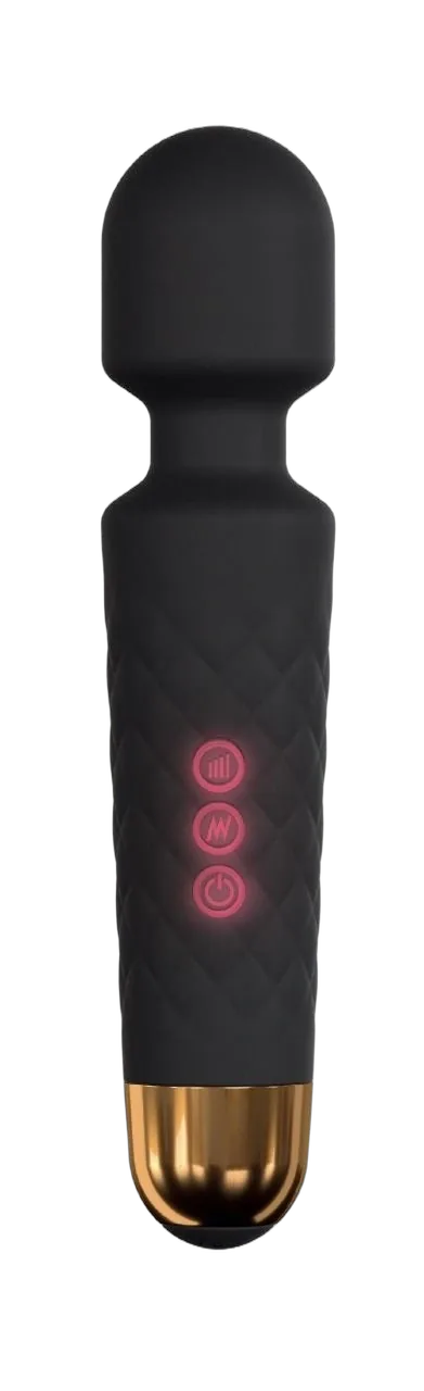 Мінівібромасажер Dorcel Wand Wanderful Black потужний, водонепроникний, 18 режимів роботи