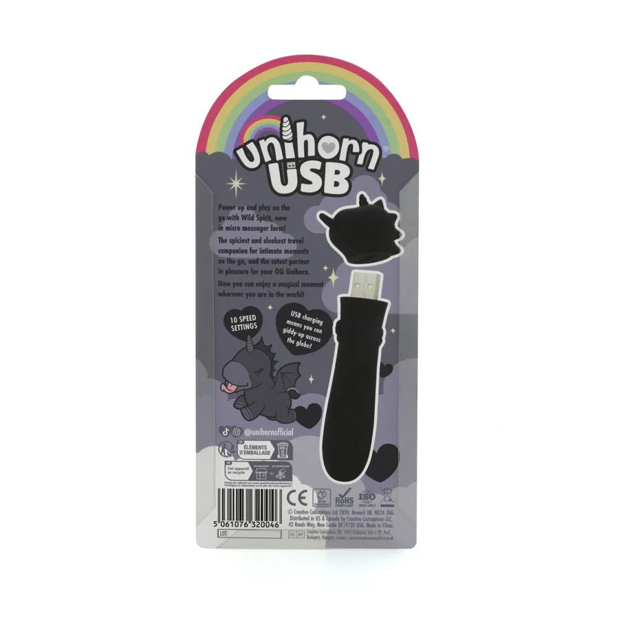 Вібратор-єдиноріжка Unihorn USB Bullet – Wild Spirit, віброкуля, USB-зарядка, 10 режимів