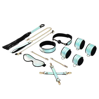 БДСМ-набір Liebe Seele Vivid Sky 8 Pieces Set, 8 аксесуарів, екошкіра на оксамитовій основі