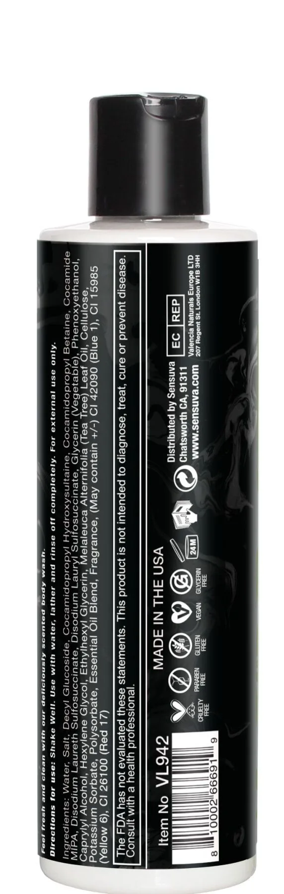 Гель для душу Sensuva Body Wash - Dark Temptation (236 мл)