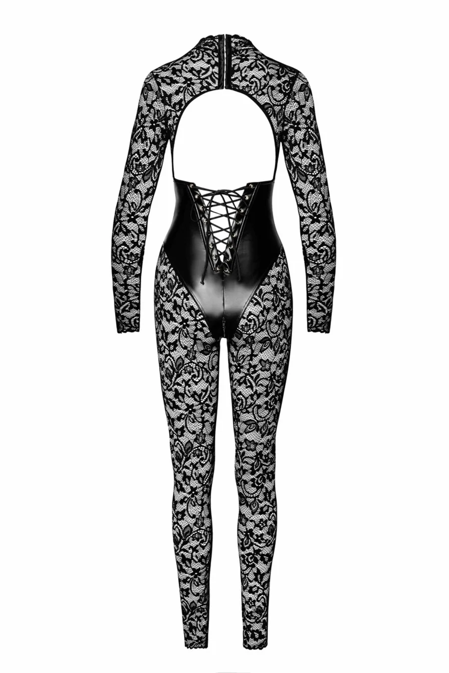 Комбинезон Noir Handmade F299 Enigma, M, кружево, длинный рукав, имитация корсета, доступ