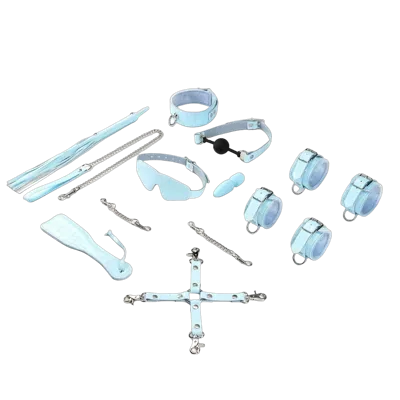 БДСМ-набір для початківців Liebe Seele Macaron 9pcs Bondage Kit-Mint, 9 предметів, мініванд