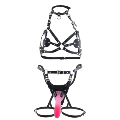Сбруя зі страпоном LOCKINK SEVANDA Queen Sheba Set with Pink Dildo