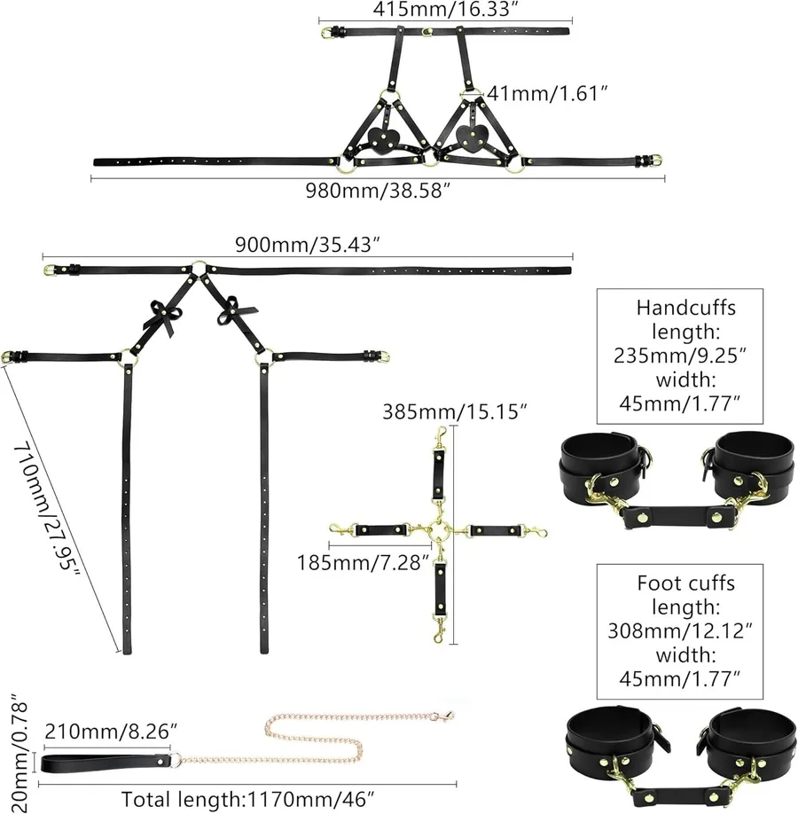 БДСМ-набір LOCKINK YEAHWOW Forced Nadu pose correction set