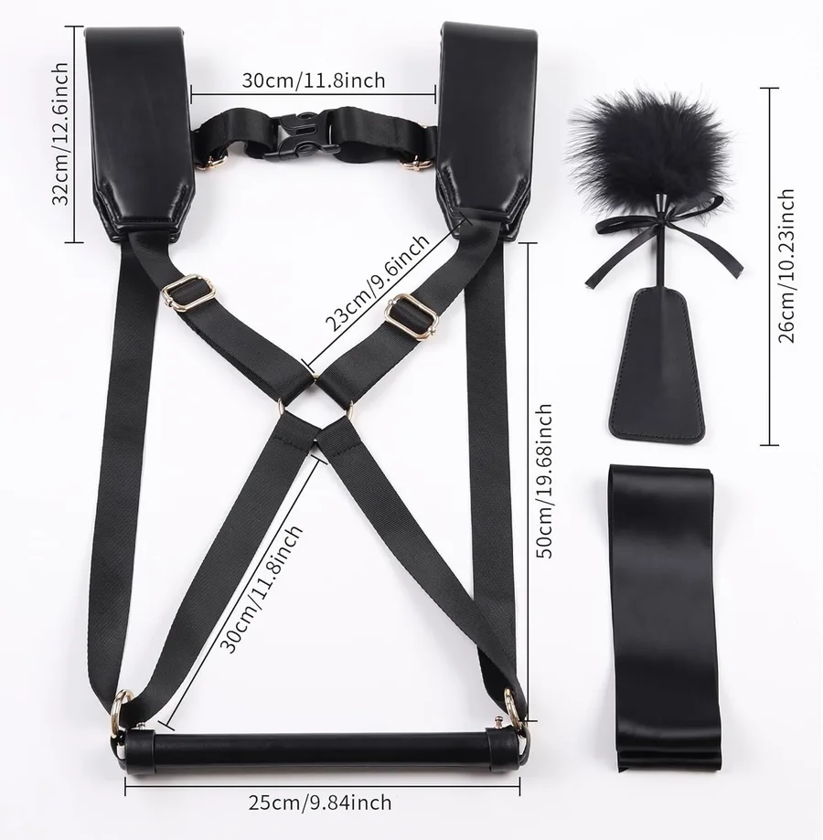 БДСМ-набір LOCKINK YEAHWOW Black Doggy Style Saddle set