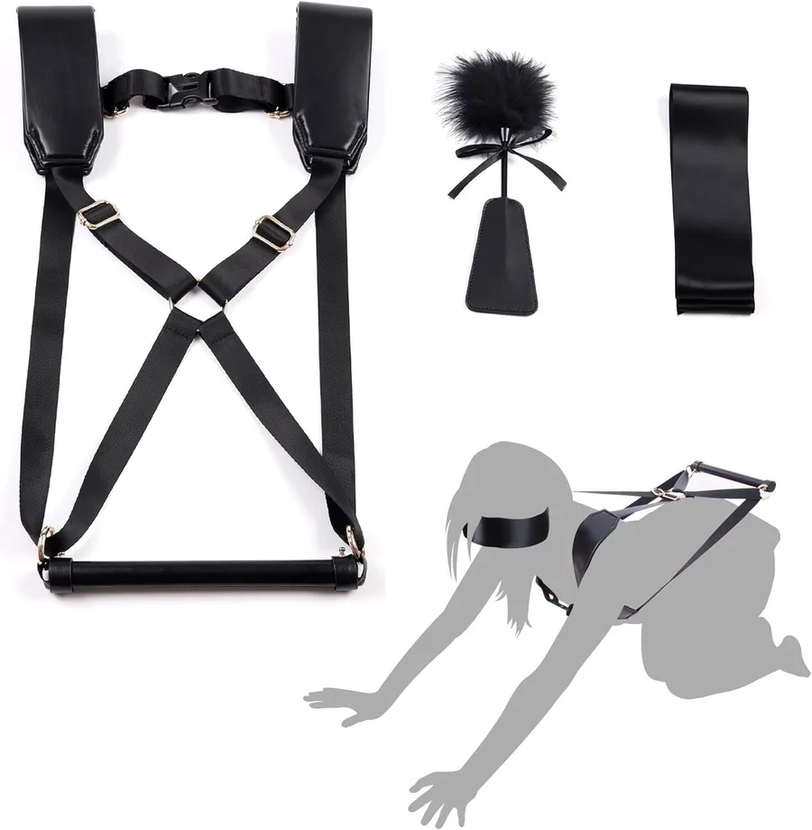 БДСМ-набір LOCKINK YEAHWOW Black Doggy Style Saddle set