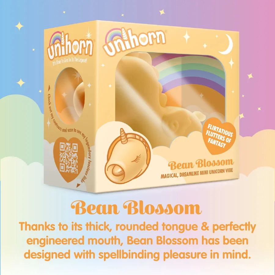 Вибратор-единорожка Unihorn – Bean Blossom, пульсирующий язычок