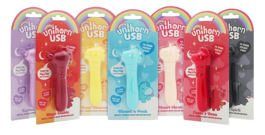 Вибратор-единорожка Unihorn USB Bullet – Blaze Diablo вибропуля, USB-зарядка, 10 режимов