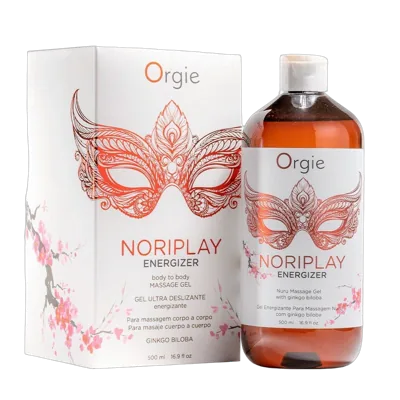 Гель для NURU-массажа Orgie – Noriplay Energizer (500 мл), экстракт гинкго билоба, защитная простыня