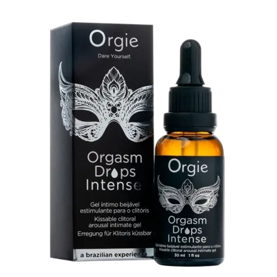 Збуджувальні краплі для клітора Orgie Orgasm Drops Intense, 30 мл, тепло-холод, смак яблука