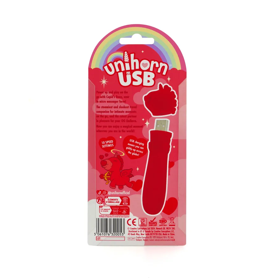 Вибратор-единорожка Unihorn USB Bullet – Cupid's Beau, вибропуля, USB-зарядка, 10 режимов
