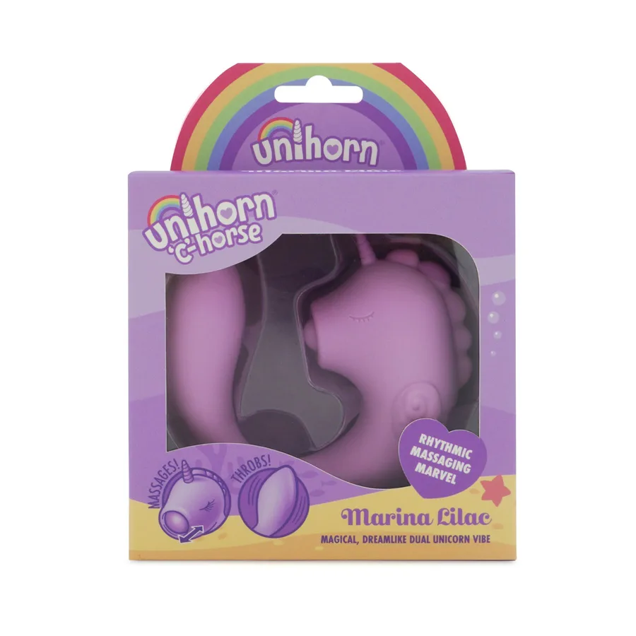 Вибратор-единорожка Unihorn – C Horse – Marina Lilac, вагинально-клиторальная стимуляция, 2 мотора по 10 режимов