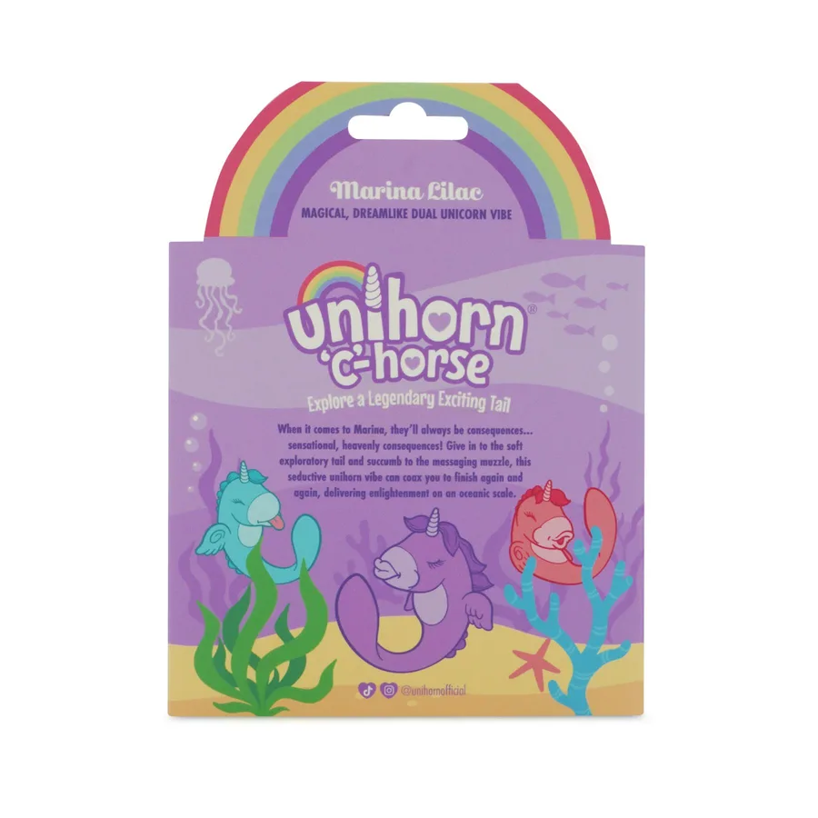 Вибратор-единорожка Unihorn – C Horse – Marina Lilac, вагинально-клиторальная стимуляция, 2 мотора по 10 режимов