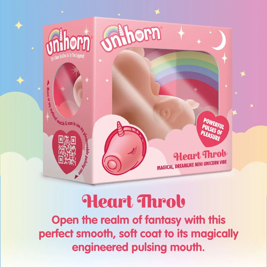 Вибратор-единорожка Unihorn – Heart Throb, с пульсацией