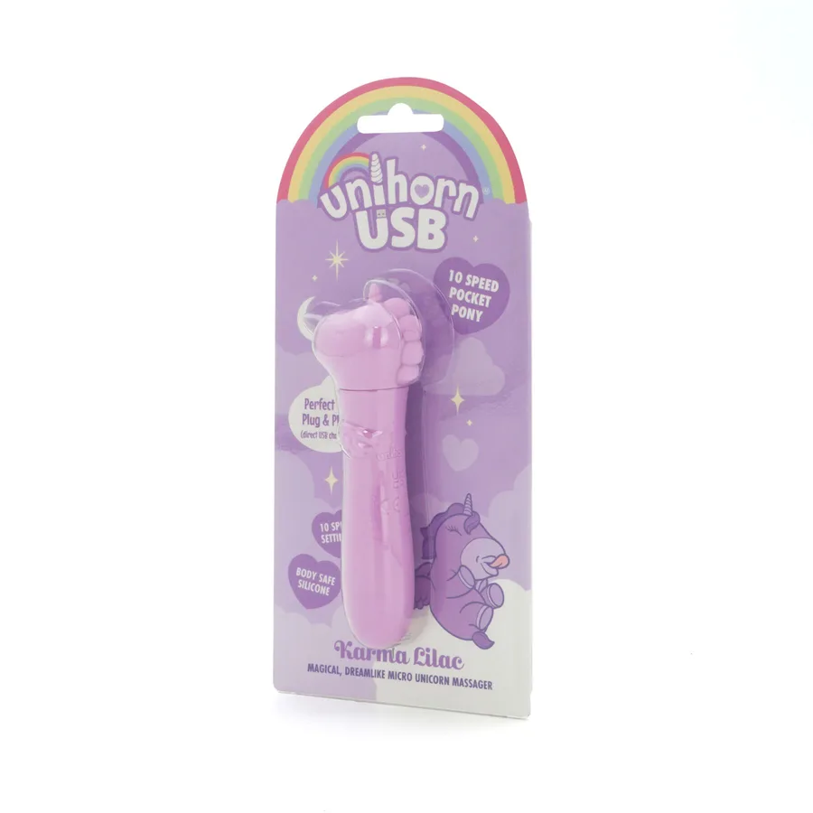 Вібратор-єдиноріжка Unihorn USB Bullet – Karma Lilac, віброкуля, USB-зарядка, 10 режимів