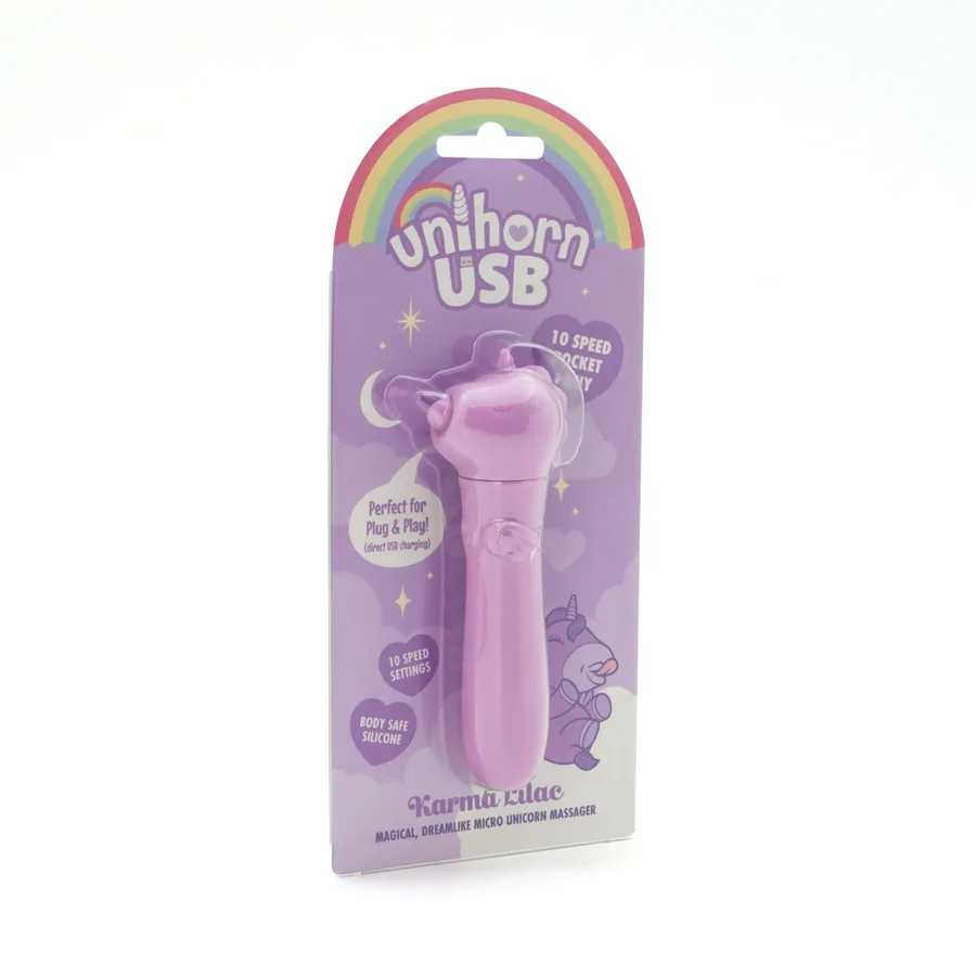 Вібратор-єдиноріжка Unihorn USB Bullet – Karma Lilac, віброкуля, USB-зарядка, 10 режимів