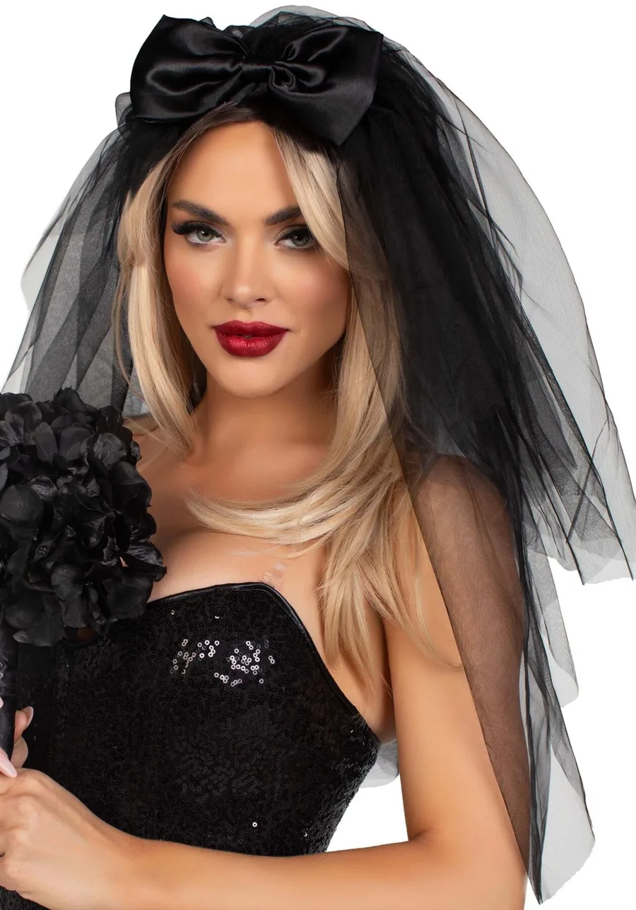 Фата невесты Leg Avenue Tiered bridal veil O/S Black