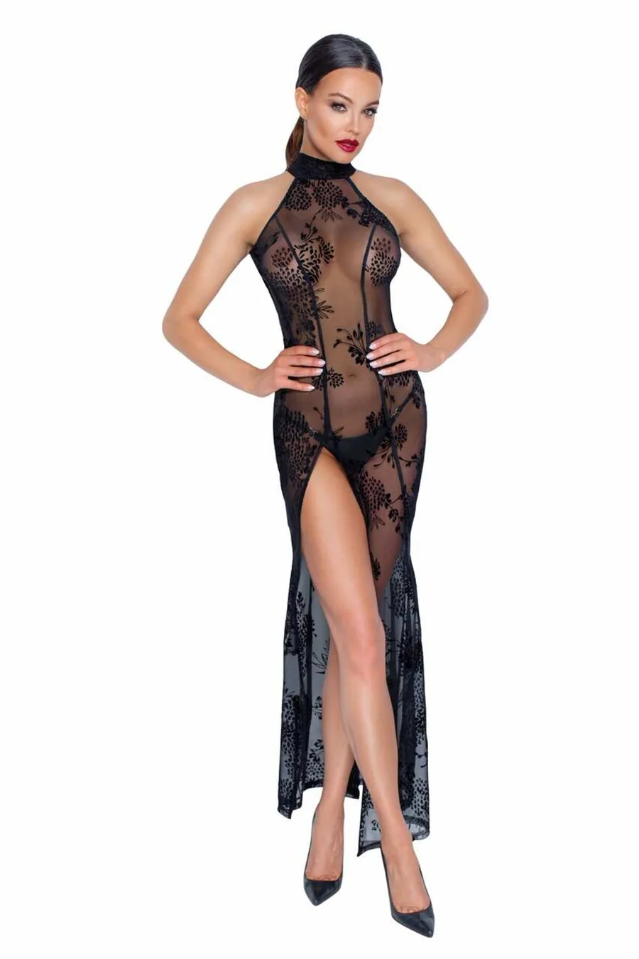 Длинное сетчатое платье Noir Handmade F239 Long tulle dress, XL