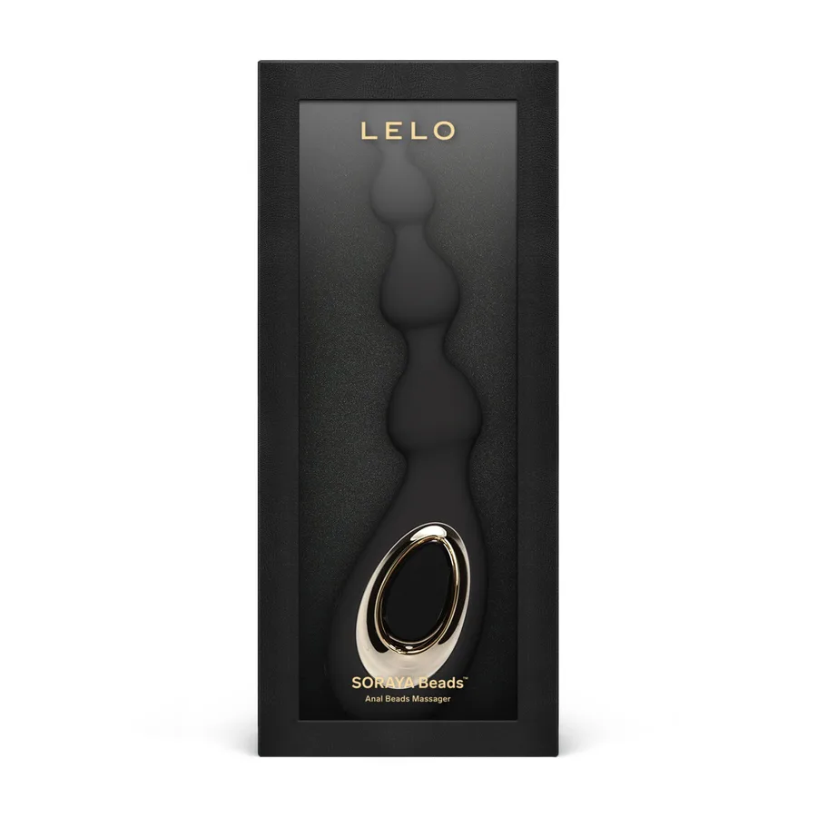 Анальне намисто з вібрацією LELO Soraya Beads Black, різний діаметр намистин, 8 режимів