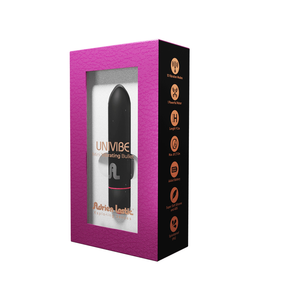 Вибропуля Adrien Lastic Univibe, 10 режимов работы, силикон, на батарейках