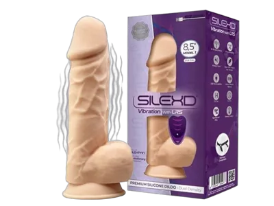 Фалоімітатор з вібрацією SilexD Norman Vibro Flesh (Model 1 size 8,5") + LRS, діаметр 5 см
