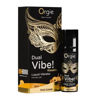 Рідкий вібратор Orgie Dual Vibe! Pina Colada Kissable Liquid Vibrator, 15 мл