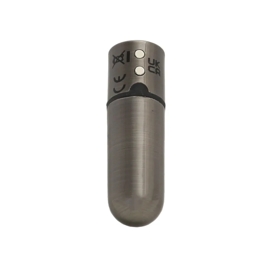 Вибропуля PowerBullet First-Class Bullet 2.5″ with Key Chain Pouch, Gun Metal, 9 режимов вибрации