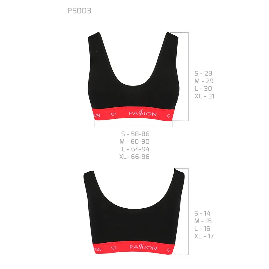 Спортивний топ на широких бретелях Passion PS003 TOP M, black