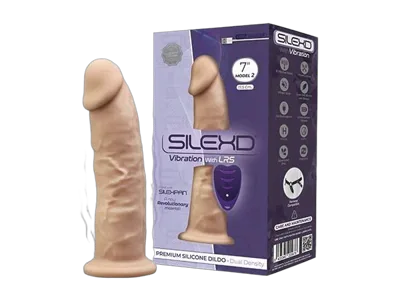 Фалоімітатор з вібрацією SilexD Henry Vibro Flesh (MODEL 2 size 7in) + LRS, діаметр 4,4 см