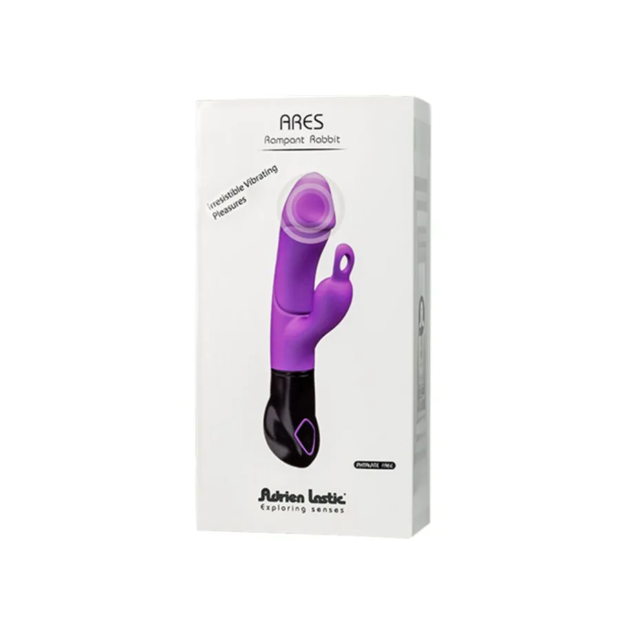 Вібратор-кролик Adrien Lastic Ares з петелькою для пальця, 8 режимів роботи