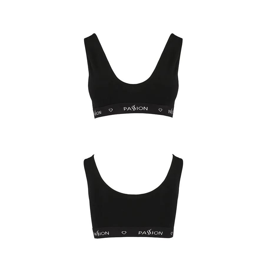 Спортивный топ с широкой резинкой Passion PS004 TOP L, black