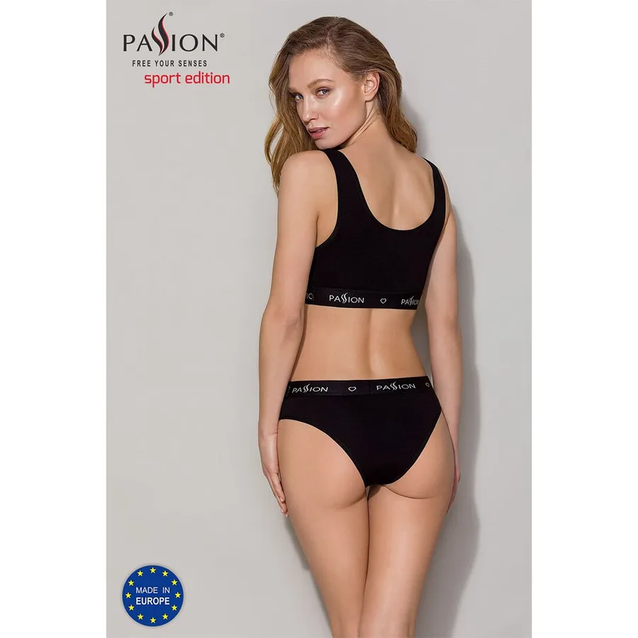 Спортивный топ с широкой резинкой Passion PS004 TOP L, black