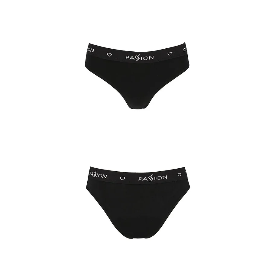 Трусики-слипы из хлопка с эластаном Passion PS004 PANTIES S, black