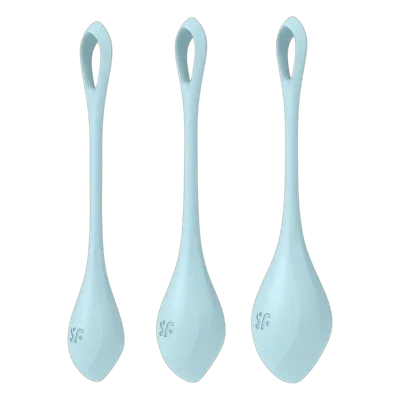 Набір йоні намистин Satisfyer Yoni Power 2 Light Blue, диаметр 2-2,5-3см, вес 22-44-73гр