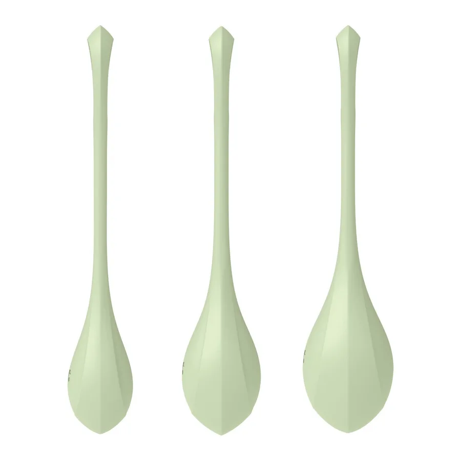 Набор йони-бусин Satisfyer Yoni Power 2 Light Green, диаметр 2-2,5-3 см, масса 22-44-73 г