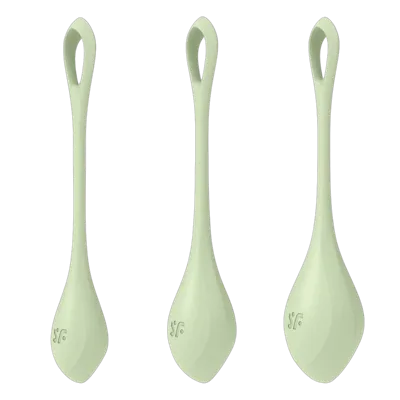 Набір йоні-намистин Satisfyer Yoni Power 2 Light Green, діаметр 2-2,5-3 см, маса 22-44-73 г