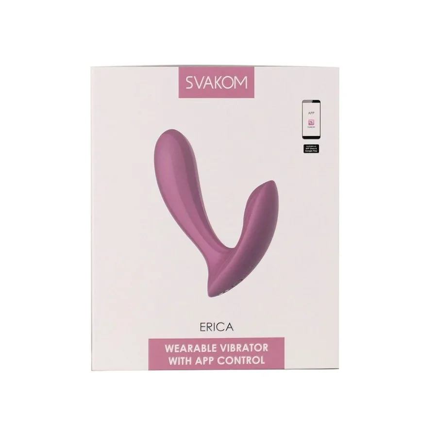 Смарт-вібратор у трусики Svakom Erica Romantic Rose, дуже гнучкий, 2 мотори