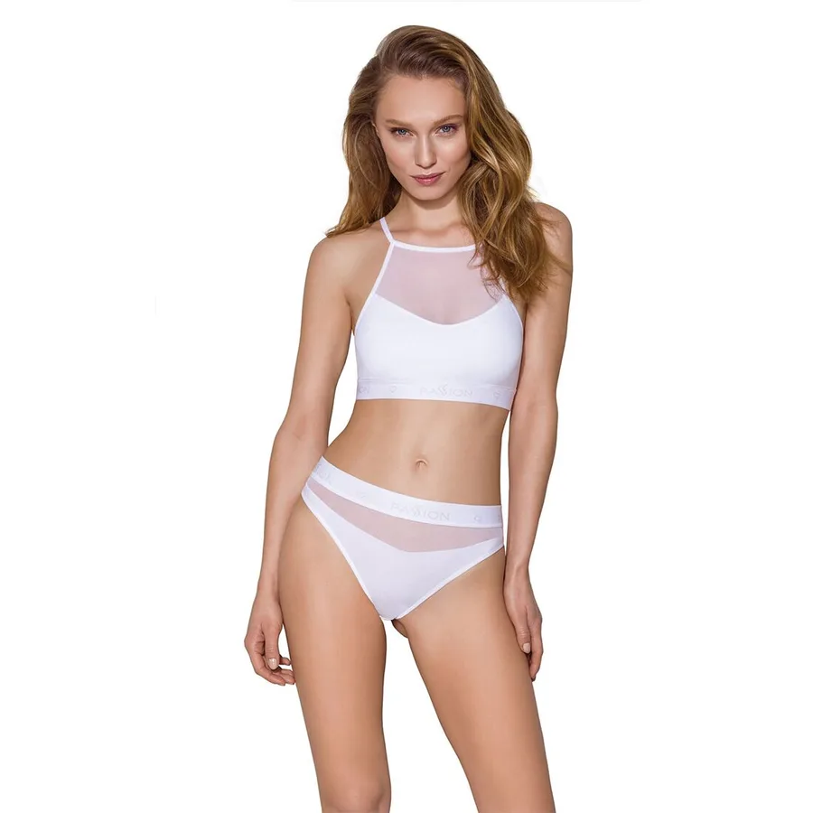 Трусики с прозрачной вставкой Passion PS006 PANTIES M, white