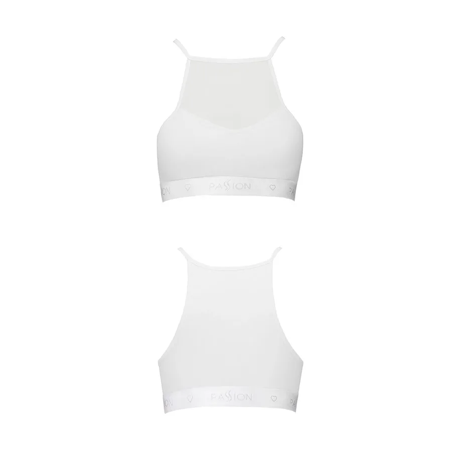 Спортивний топ з прозорою вставкою Passion PS006 TOP L, white