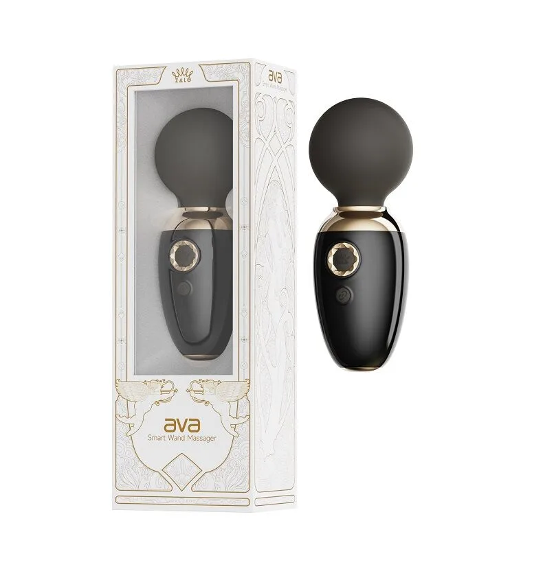 Смарт-вибромассажер Zalo – AVA Obsidian Black, 8 режимов, подогрев, очень мощный и компактный