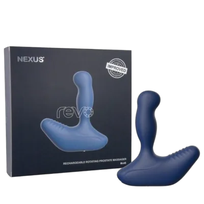 Масажер простати Nexus Revo Blue з головкою що обертається, макс. діаметр 3,2 см